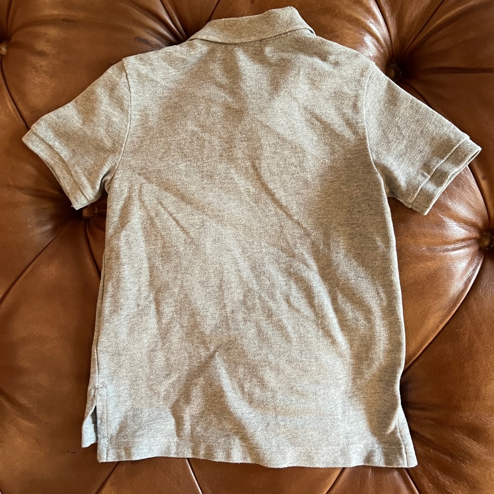 Polo Ralph Lauren Boys Grey Embroidered Football Polo Bear Shirt Size 4/4T - Picture 4 of 4